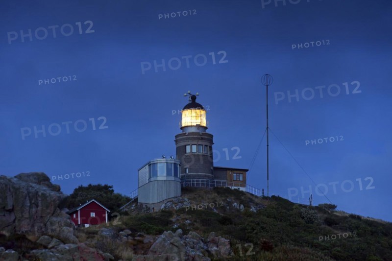 The Kullen Lighthouse at night by the mouth of Oeresund at Kullaberg