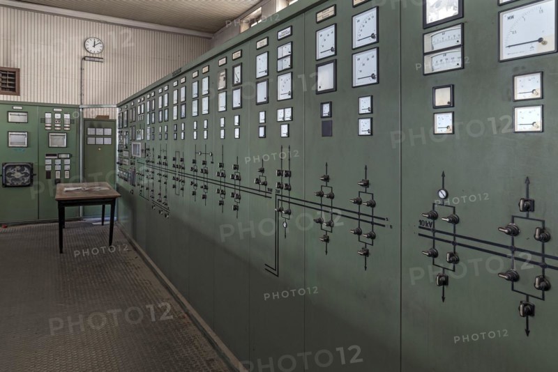 Switch cabinets in a former paper factory