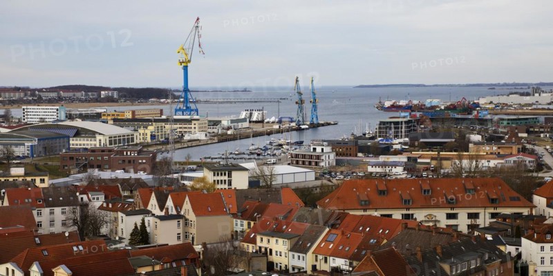 City panorama with western harbour
