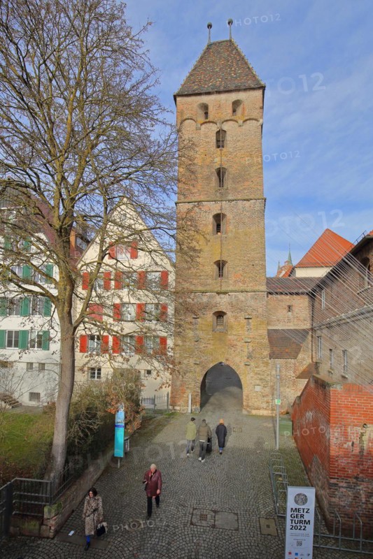 Medieval butcher's tower built in 1340 and historic city fortifications