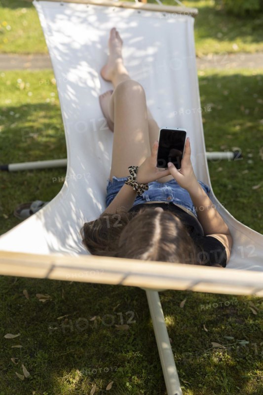 Young people in a hammock