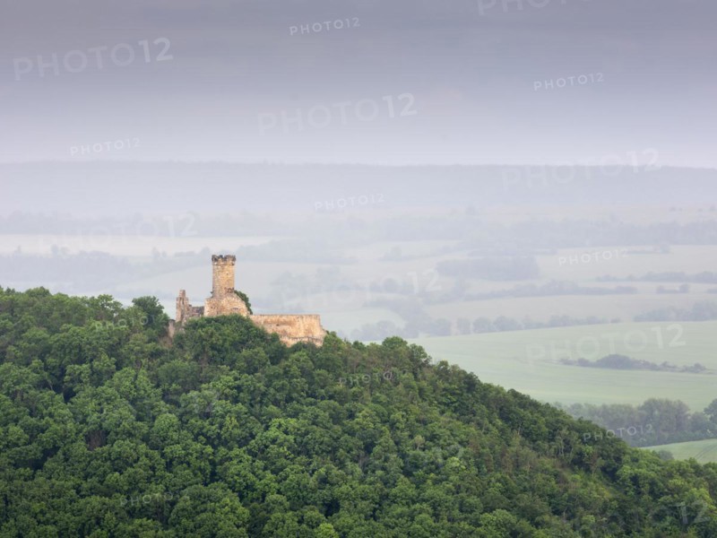Rain shower over the ruins of the Muehlburg