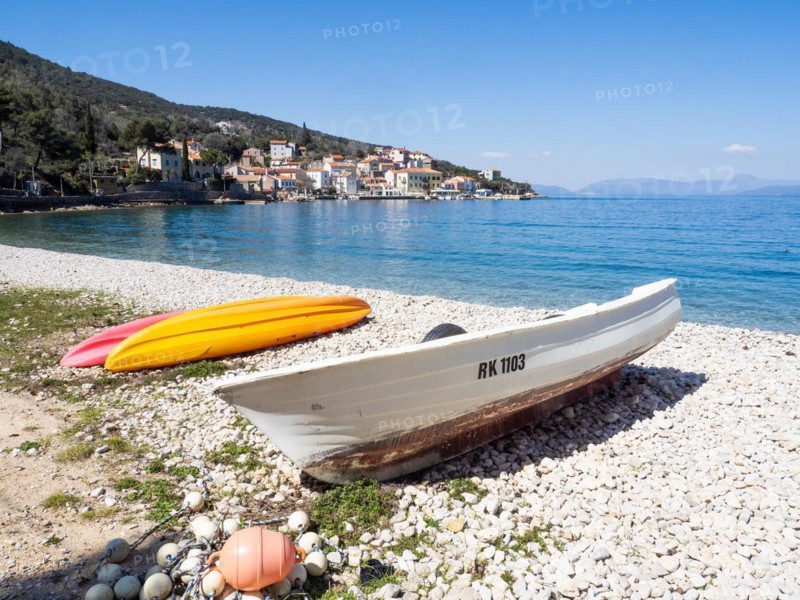 Boats on the beach near the fishing village of Valun