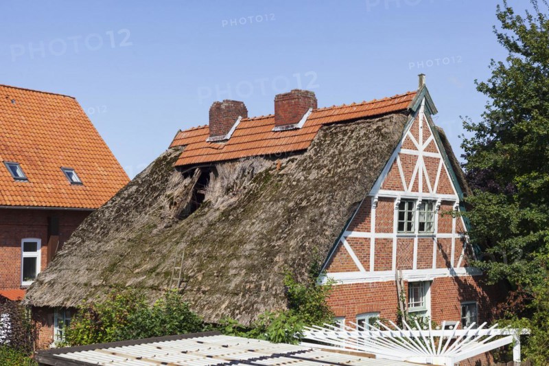 Thatched half-timbered house