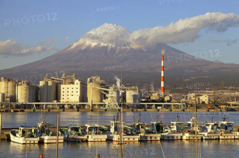 Mount Fuji view from Tagonoura Port Shizuoka Japan Asia
