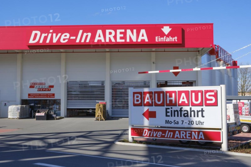 Sign with lettering Bauhaus