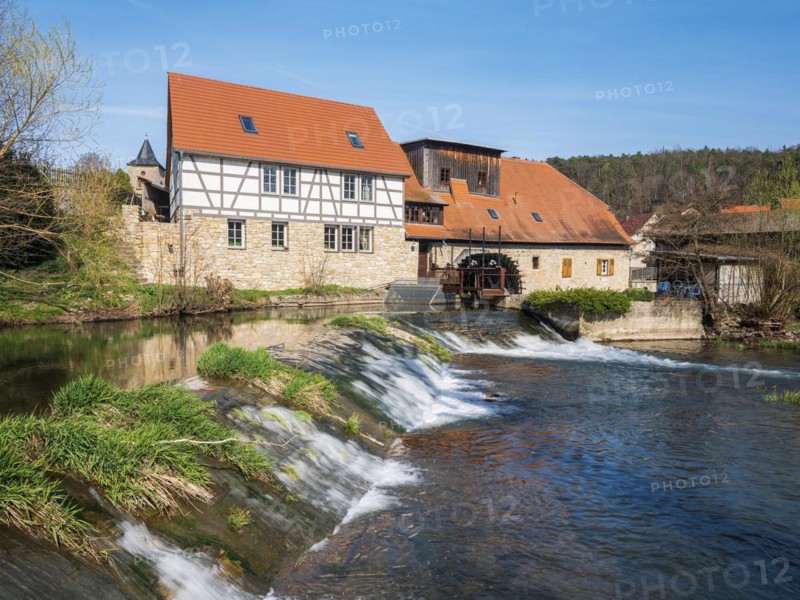 Historic water mill on the river Ilm