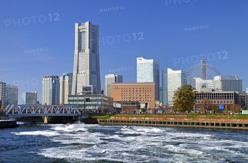 Yokohama Minato Mirai 21 view of Yokohama city Kanagawa Japan