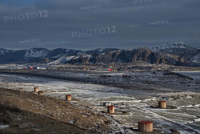 View of the airport and settlement of Kangerlussuaq
