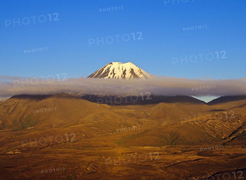 Aerial view of Mount Ngauruhoe in Tongariro National Park North Island New Zealand