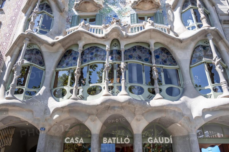 Curved colourful windows