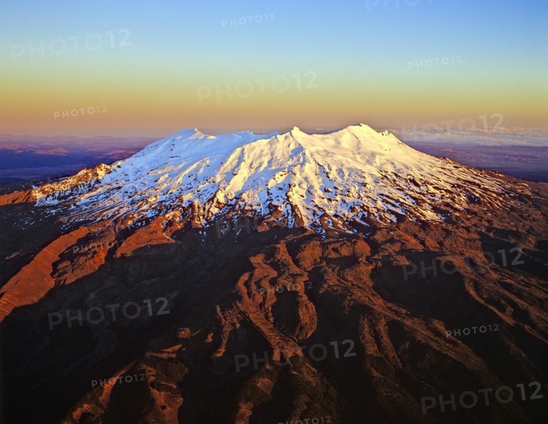 Aerial view of Mount Ruapehu North Island New Zealand