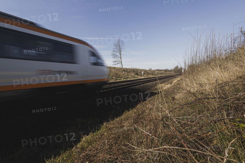 A train of the Laenderbahn Trilex in the border triangle of Germany
