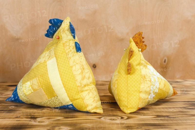 Fabric chickens