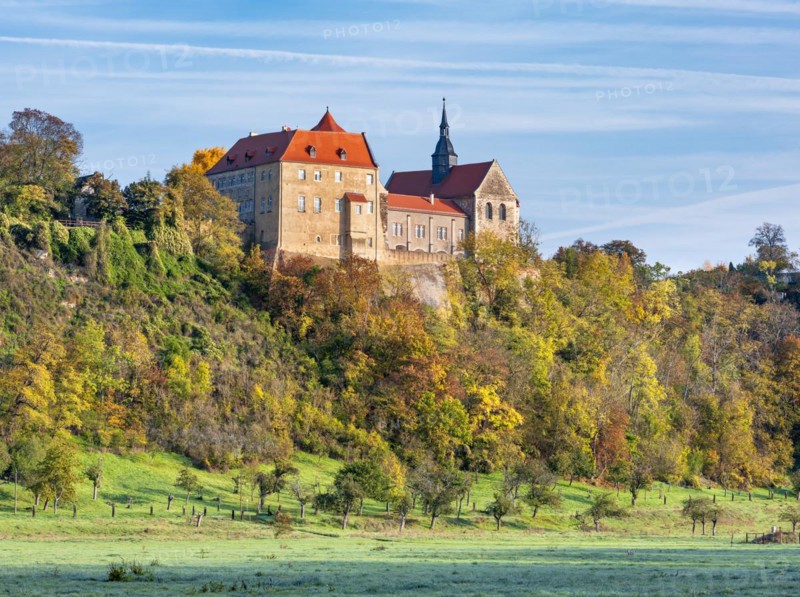 Goseck Castle in the Saale Valley in autumn