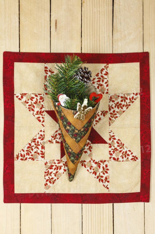 Christmas decoration on a wooden wall