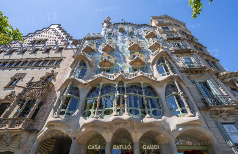 Facade of Casa Batllo by Antoni Gaudi