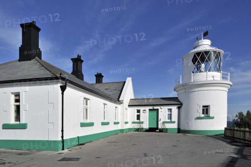 Anvil Point Lighthouse at Durlston Head on the Isle of Purbeck along the Jurassic Coast in Dorset