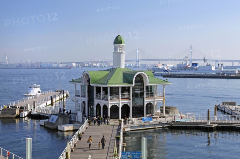 Pukari Sanbashi floating pier Minato Mirai 21 Yokohama Port Japan