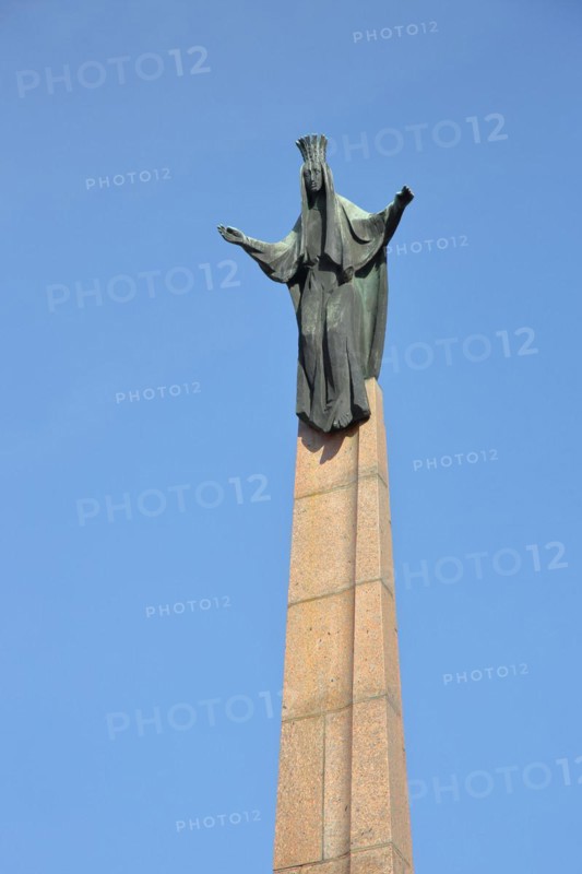 Ursula Column as Landmark with Sculpture by Emil Sutor 1960