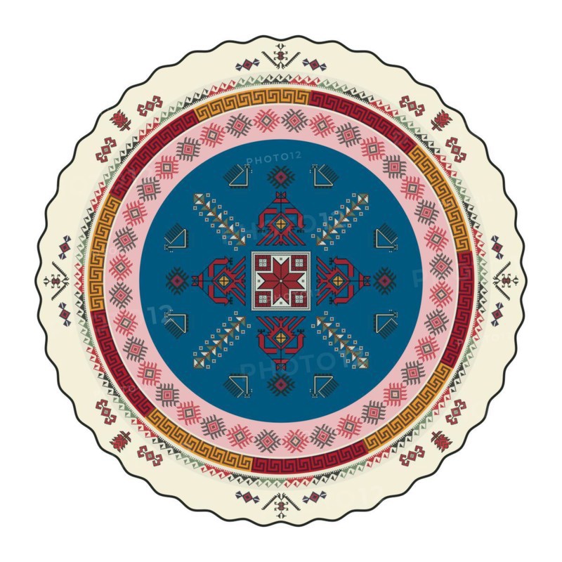 Traditional Georgian round decorative element