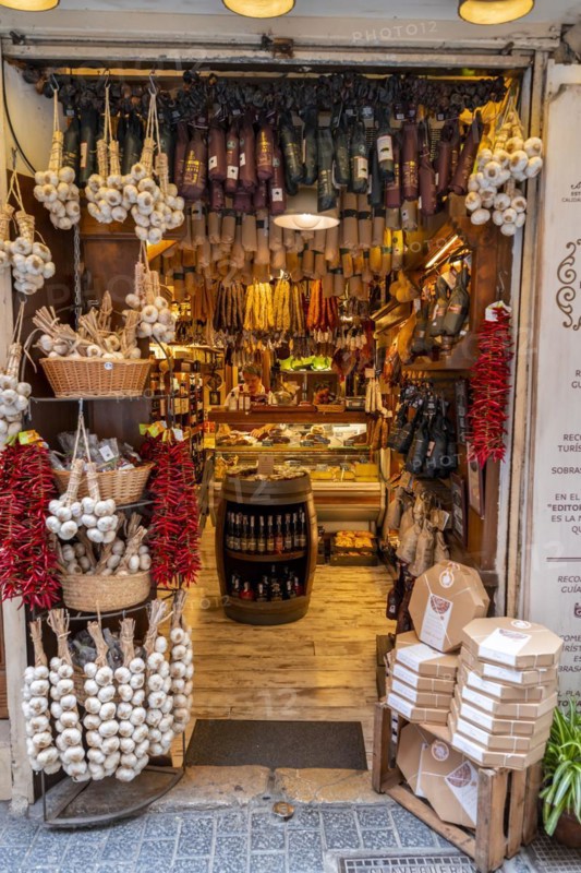 Entrance of a shop with local specialities