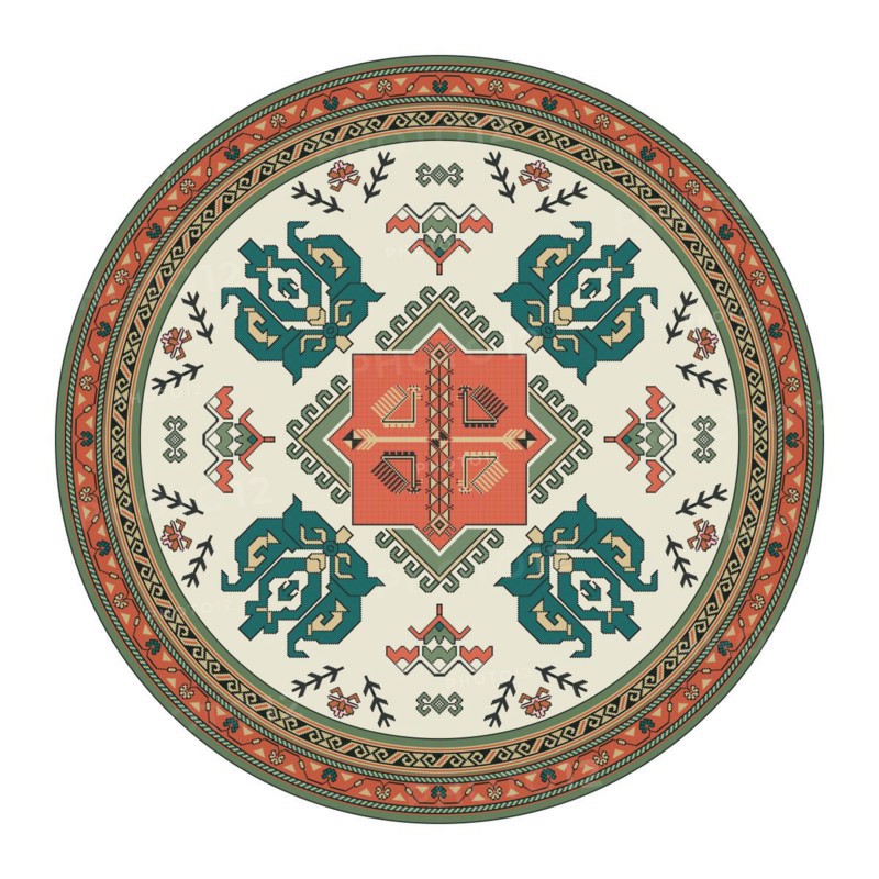 Traditional Georgian round decorative element