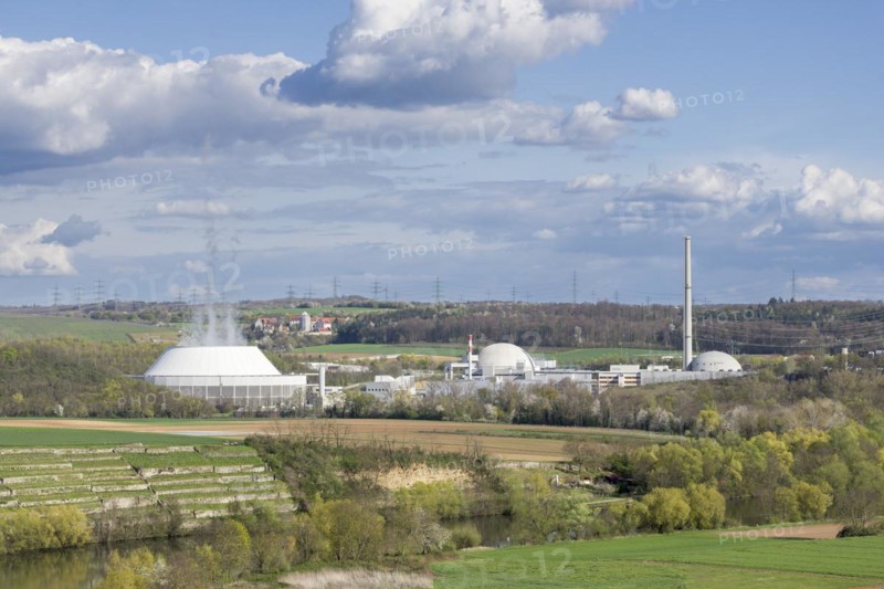 Neckarwestheim nuclear power plant on the Neckar river