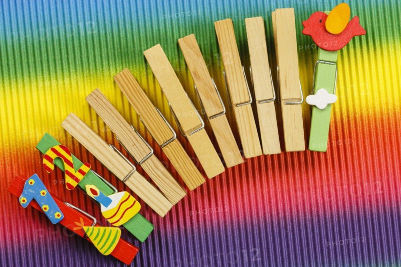 Clothes pegs and number 12