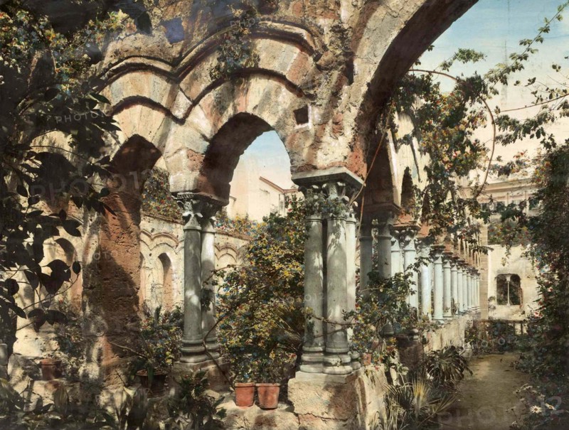 Monastery Garden of San Giovanni degli Eremiti in Palermo c. 1860