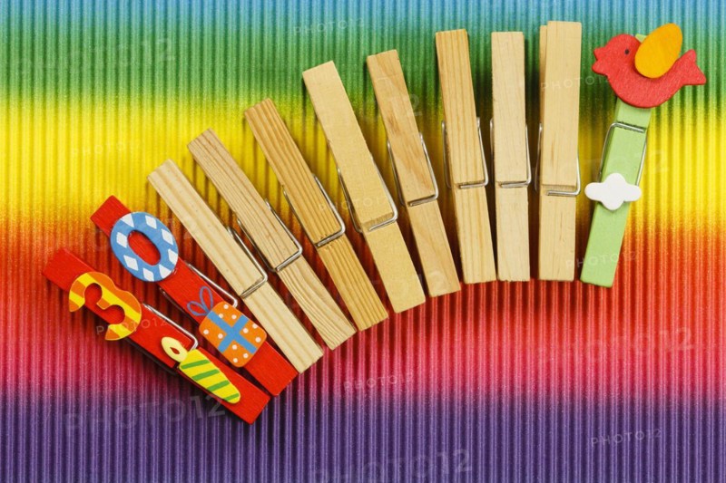 Clothes pegs and number 30