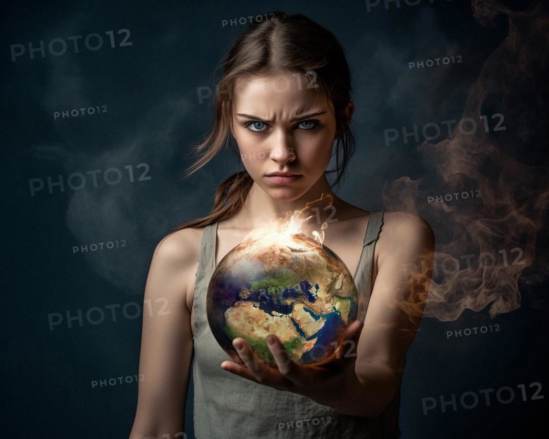 A twenty-year-old woman with a reproachful