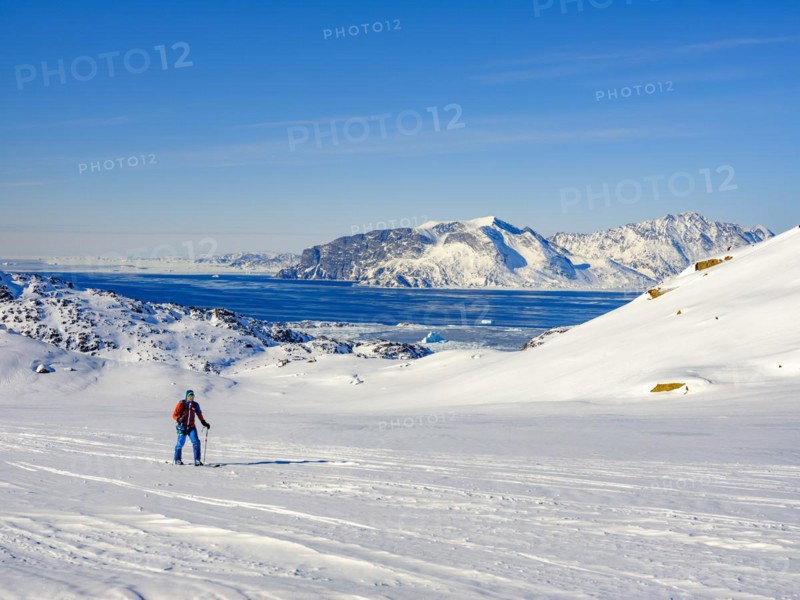 Ski mountaineer on ski tour