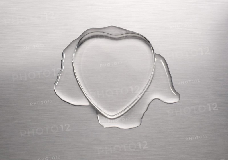 Valentine heart in ice water