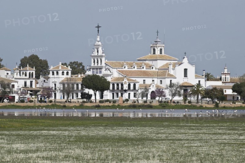 Sanctuary Ermita de el Rocio with lagoon