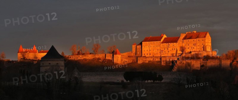 Burghausen Castle in the last evening light