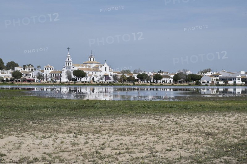 Sanctuary Ermita de el Rocio with lagoon