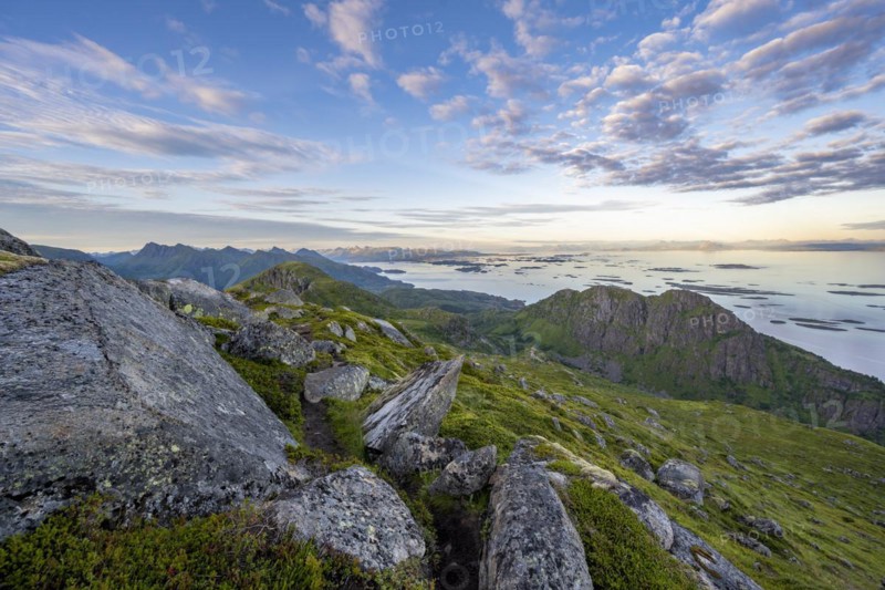 View of sea with archipelago islands from Svellingsflaket