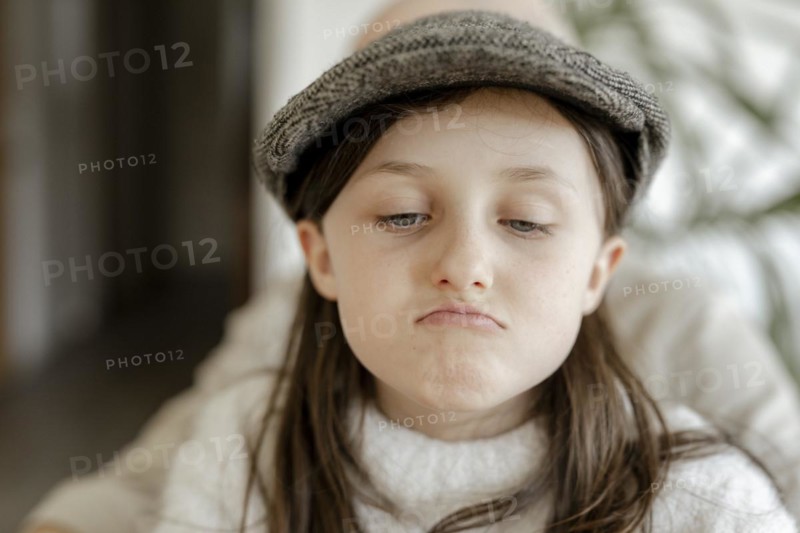 Girl makes a grimace