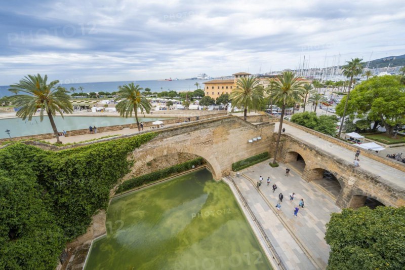 Fortress walls with pond