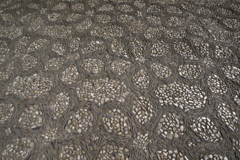 Mosaic as street paving