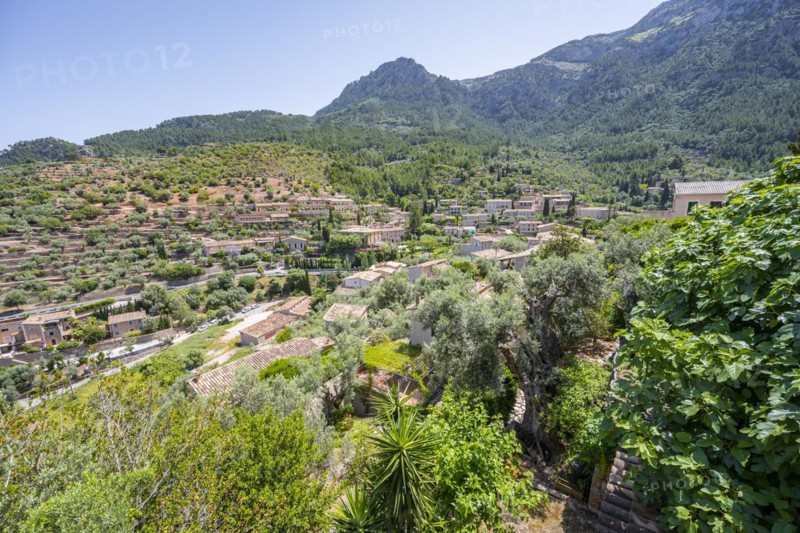 View of mountain village Deia