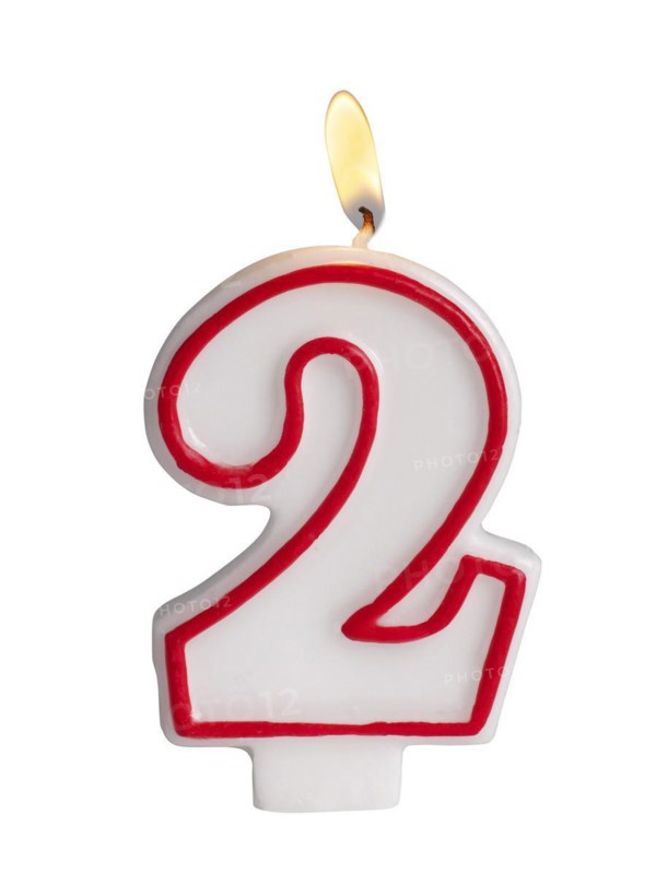 Number Two Birthday Candle