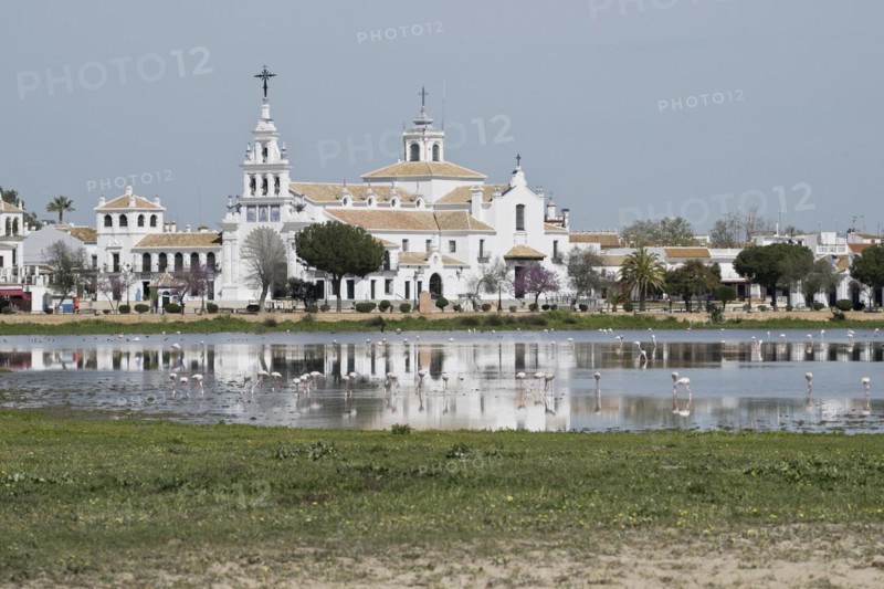 Sanctuary Ermita de el Rocio with lagoon
