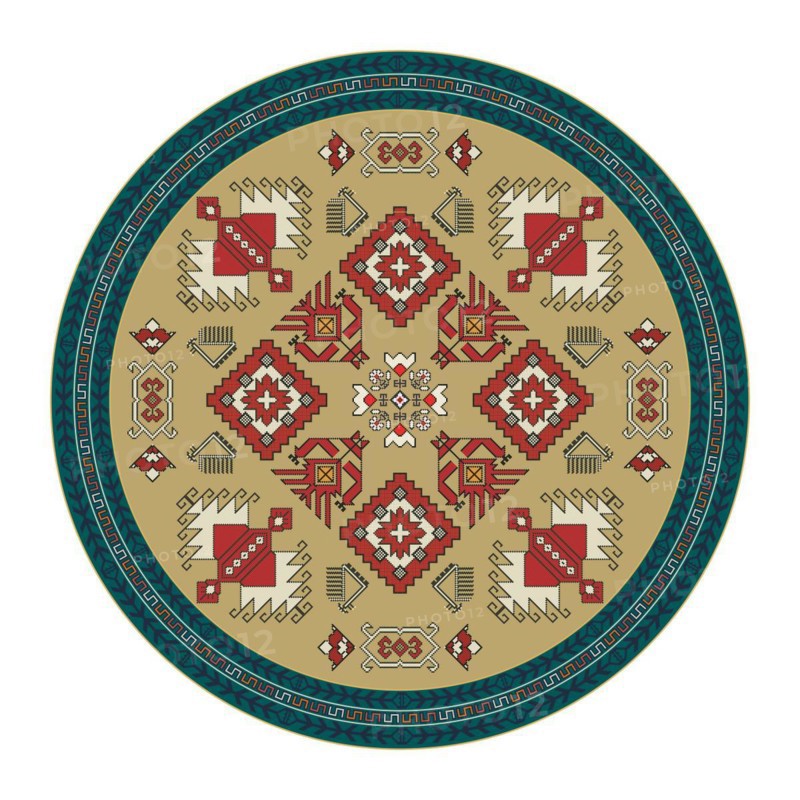 Traditional Georgian round decorative element