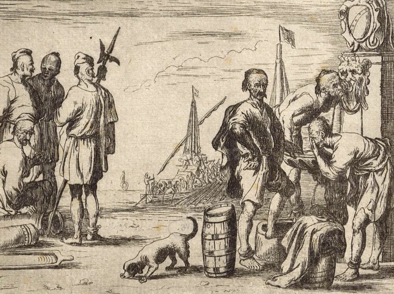 Three Slaves at a Fountain
