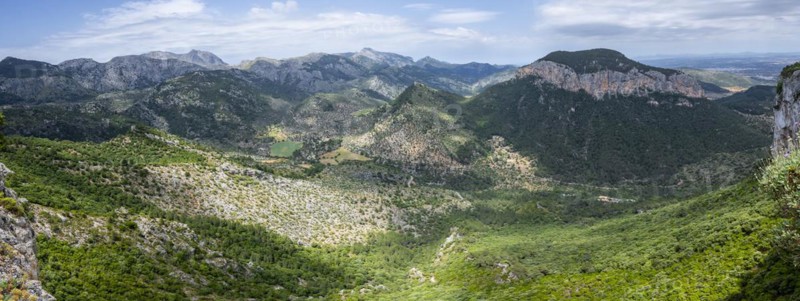 View over the mountains of the Serra de Tramuntana