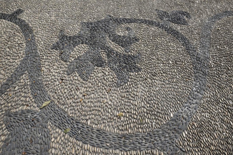Mosaic as street paving