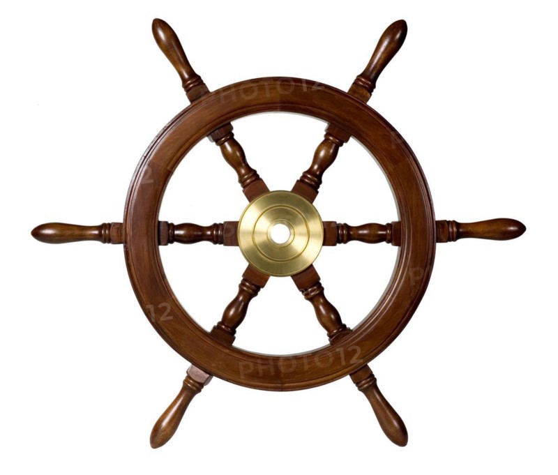 Ships steering wheel