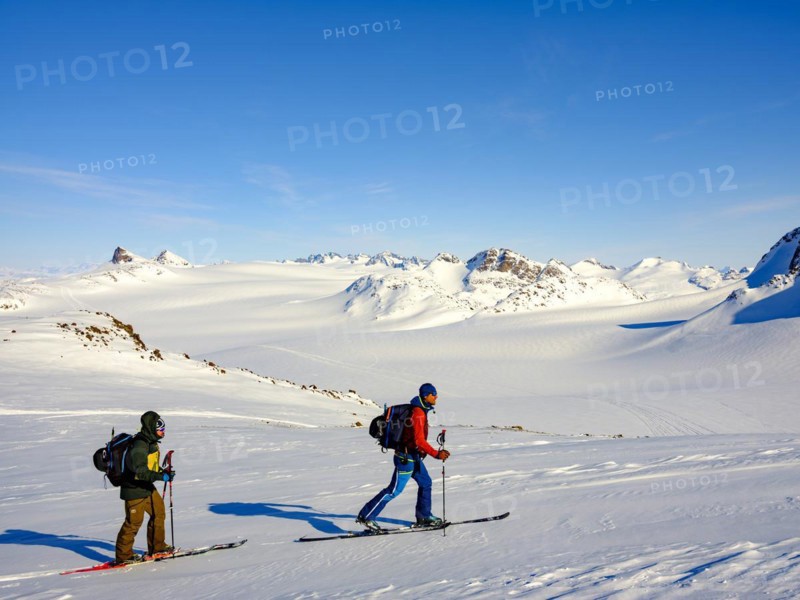 Ski mountaineer on ski tour